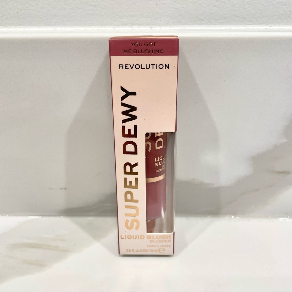 π 5/$25 NEW Revolution Superdewy Liquid Blush (You Got Me Blushing)